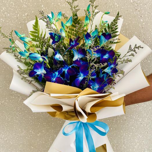 Royal Blue Orchid Bouquet