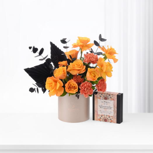 Noir Flame Bloom Sand Box With Mirzam Chocolates