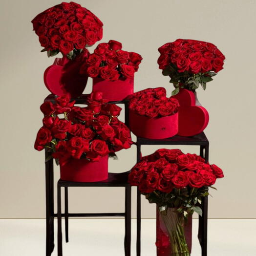 Премиальный подарочный набор с красной розой ко Дню святого Валентина