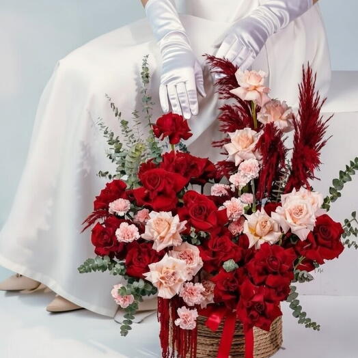 Crimson   Blush Majesty Basket