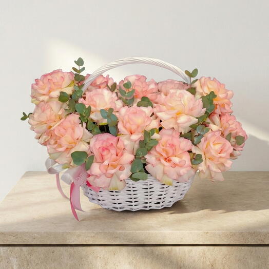 Blush Rose Basket
