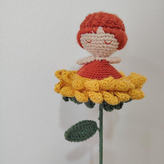 Crochet reversible sunflower fairy