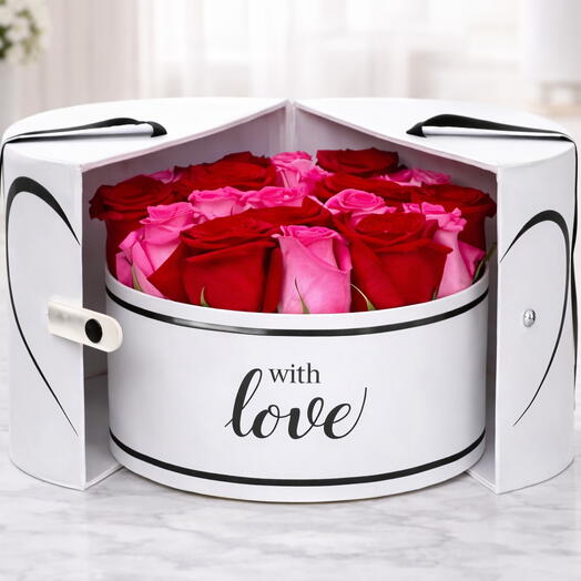 White Love Box 21 Roses