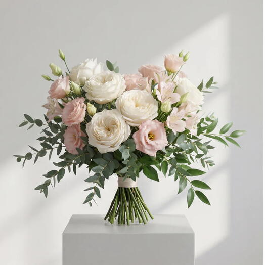 Ethereal Garden Wedding Bouquet: The Signature O Hara   Lisianthus Luxe