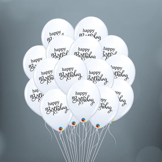 15 Globos Feliz Cumpleaños Set-1239