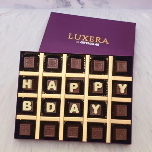 Happy Bday Chocolate 20pcs By LUXERA