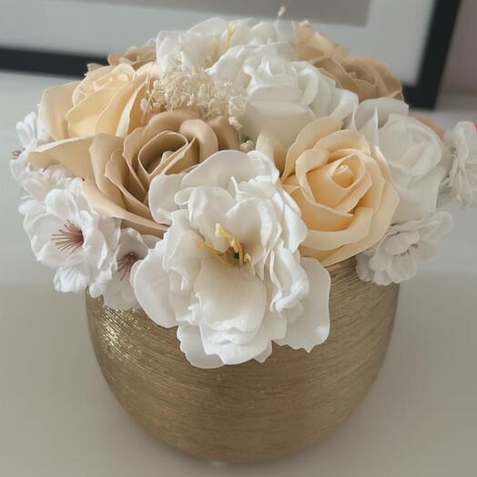 Golden Flora Soap Flowers