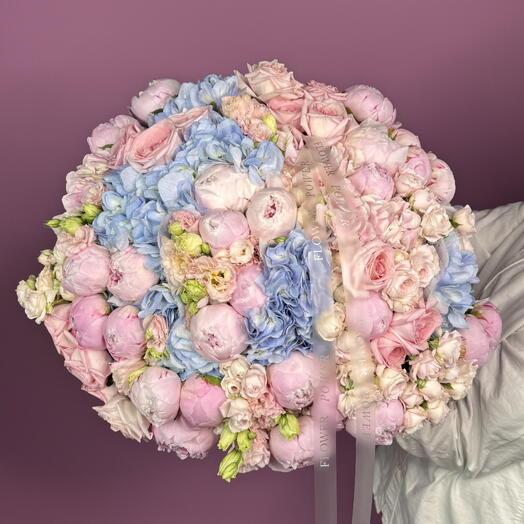 Diamond Petals: WOW Size Bouquet of Hydrangea, Peonies, Roses, Eustoma