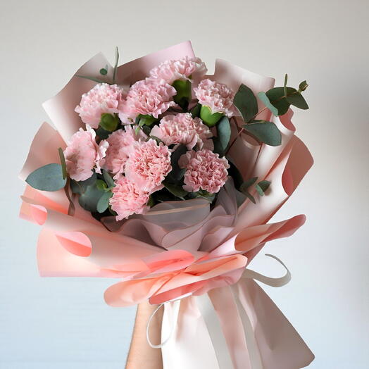 11 Pink Carnations Bouquet | Elegant Gift of Love   Gratitude – Flower Delivery Dubai