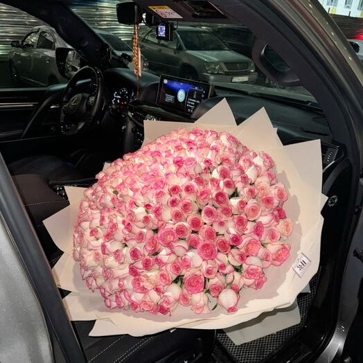 200 Pink Roses Bouquet