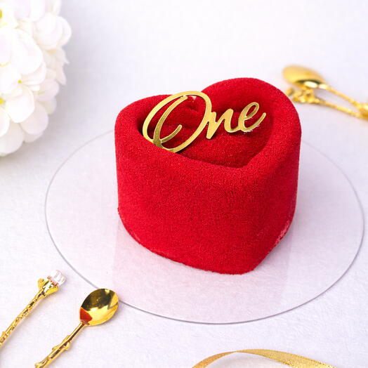 Bento cake "One" (heart)