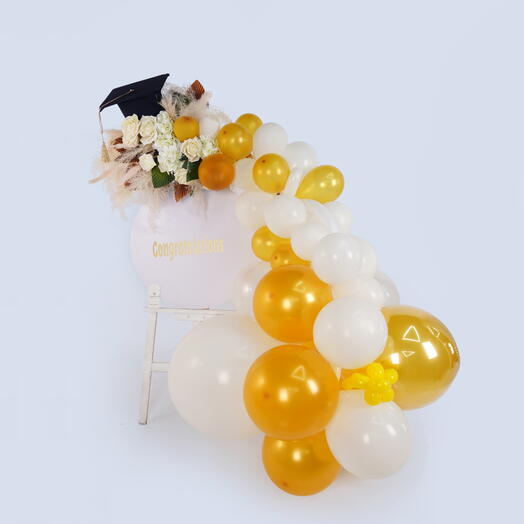 Золотой Праздничный Шар   Цветочный Набор 20