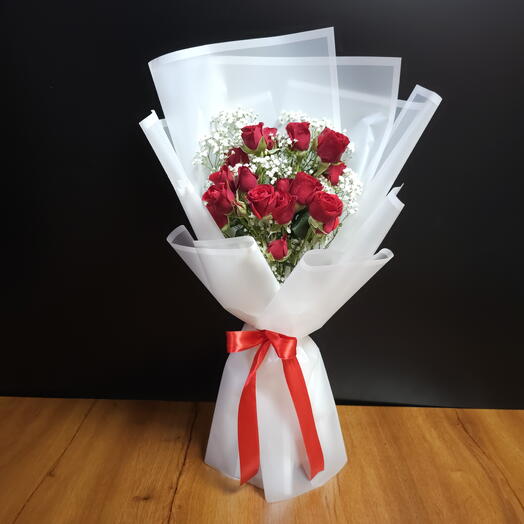 Red Baby Roses Small Bouquet HPF212