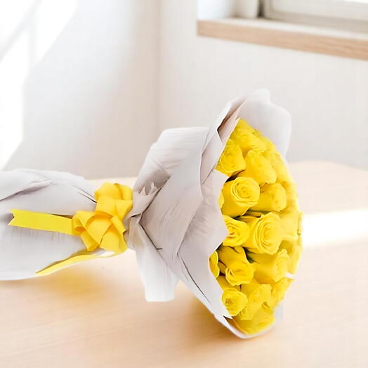 Vibrant Yellow Roses Bouquet