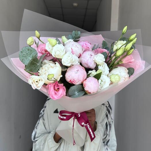 Sarah Bernard Peonies And Eustoma Bouquet  6827