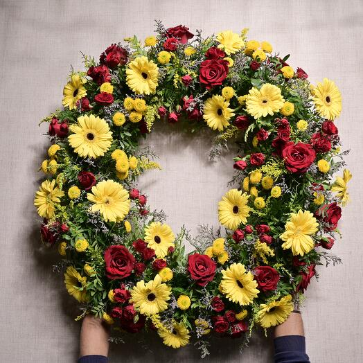 Цветочный венок Золотая гармония  6848
