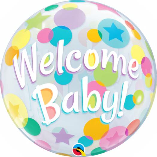 Welcome Baby Bubble Single Foil Balloon