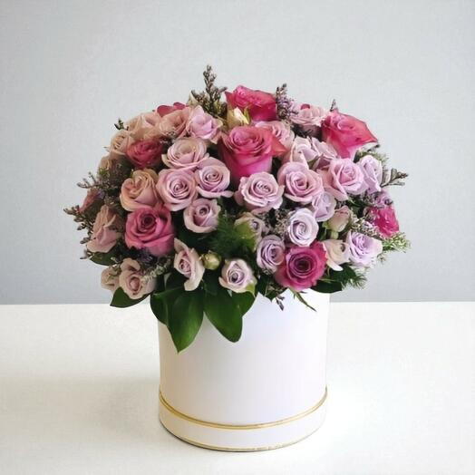 Pink mix box arrangement