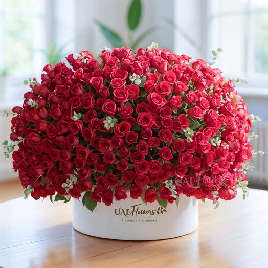 Grand XXXL Dome Of Red Roses
