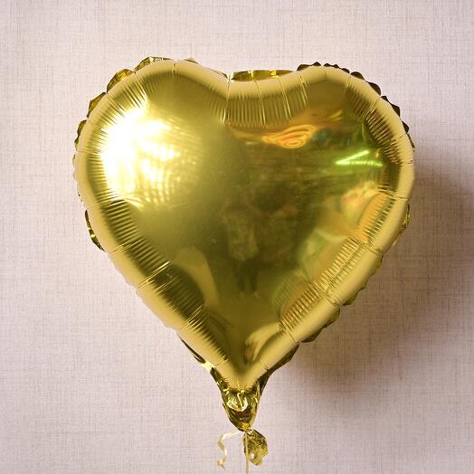 Gold Heart Helium Foil Balloon  6983