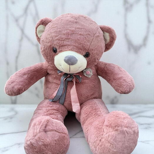 Розовый плюшевый мишка, 100 см