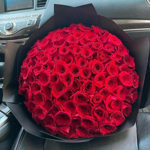 Bouquet exquis de 50 roses rouges