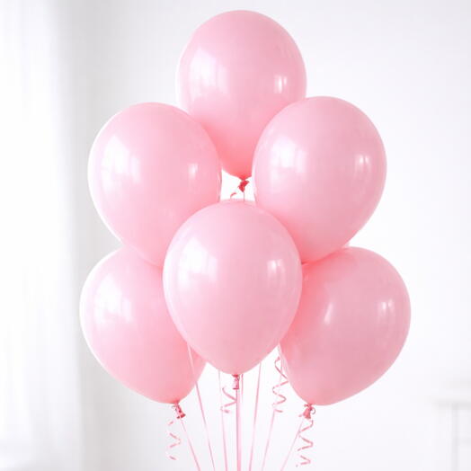 Набор из 6 светло-розовых воздушных шаров