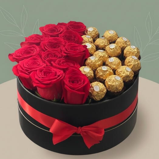 Rose and Chocolate Gift Box