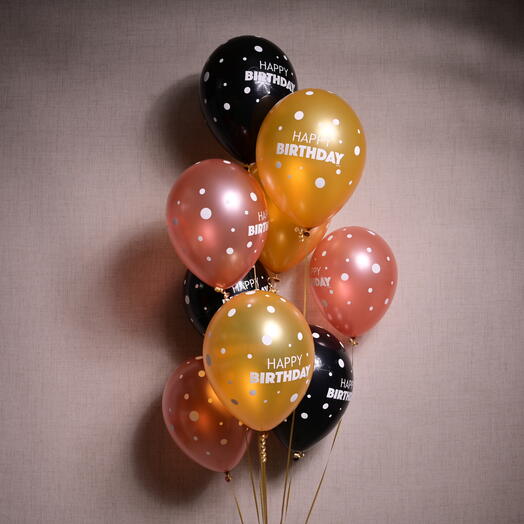 Воздушный шар в горошек на день рождения (набор из 11) 6216