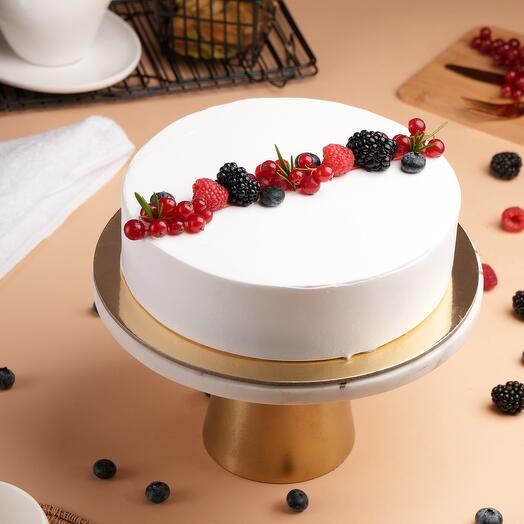 Gâteau à la vanille et aux baies