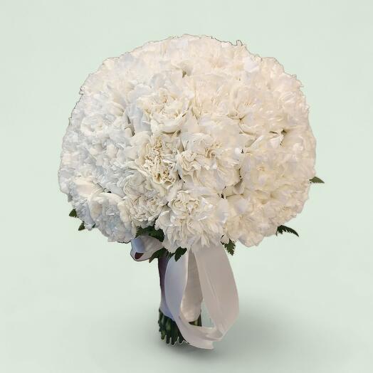 White Carnation Bridal Bouquet