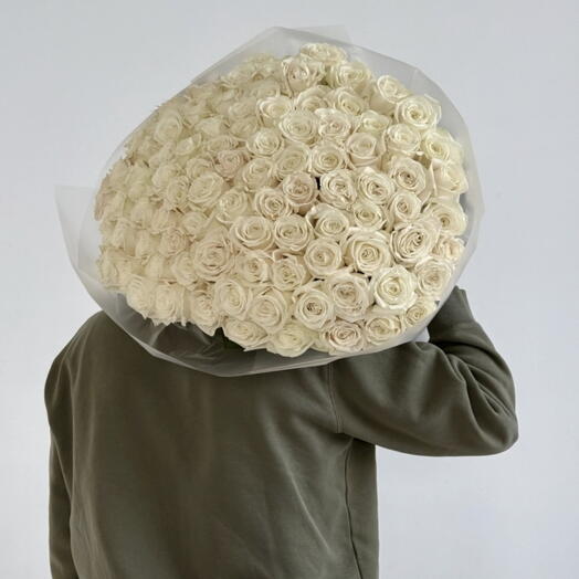 Playa Balance _ Роскошный букет из 101 белой розы