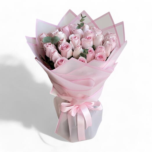 Букет нежно-розовых роз