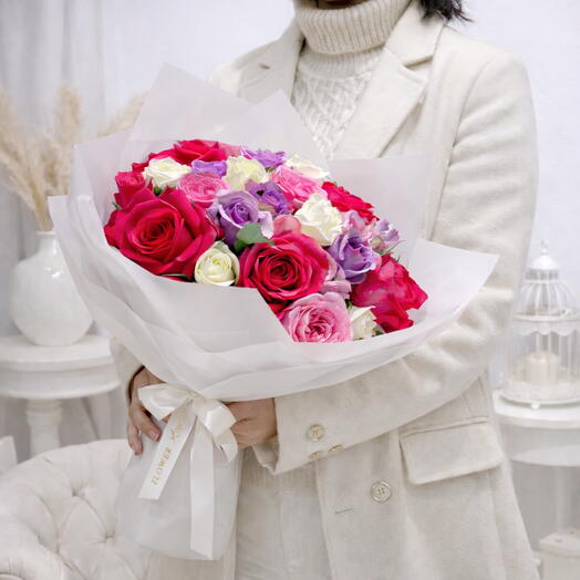 Mélange Velours – 21 roses premium