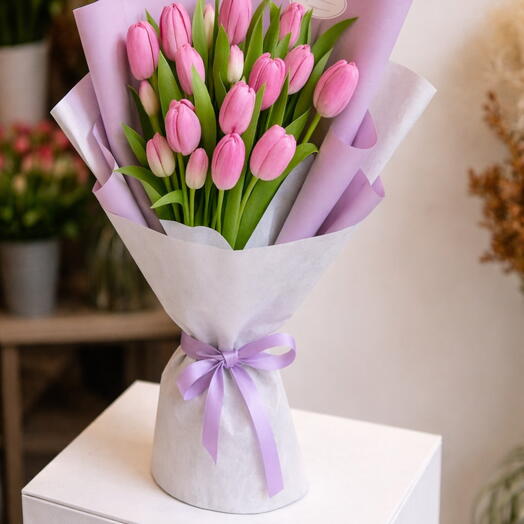 Розовые тюльпаны 21