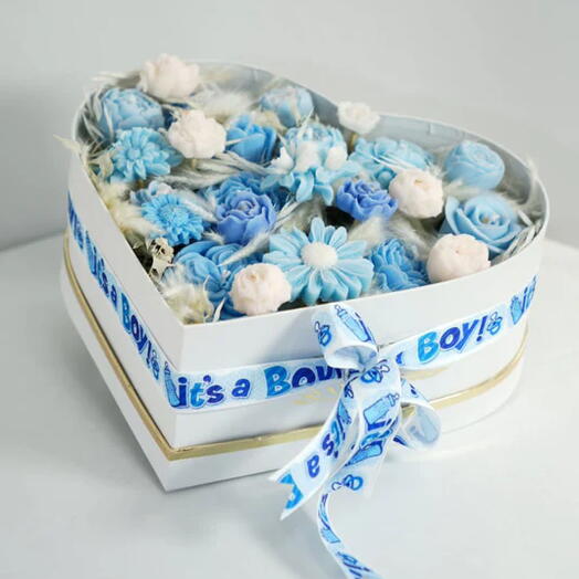 Blue Bliss Candle Bouquet