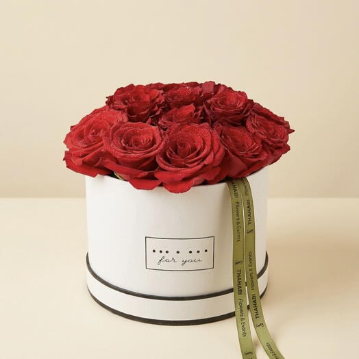 Premium Red Roses in a Signature White Box-1103