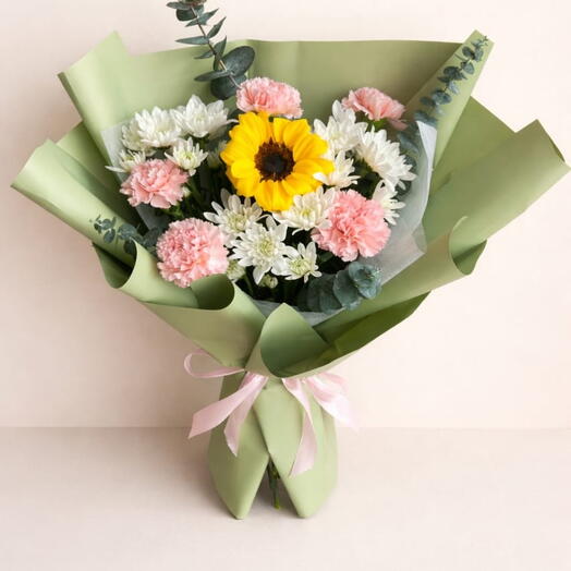 باقة زهور مختلطة بهجة الشمس