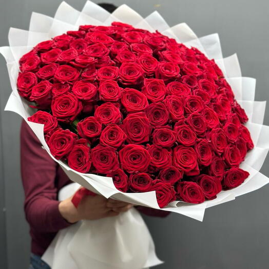 101 roses écarlates