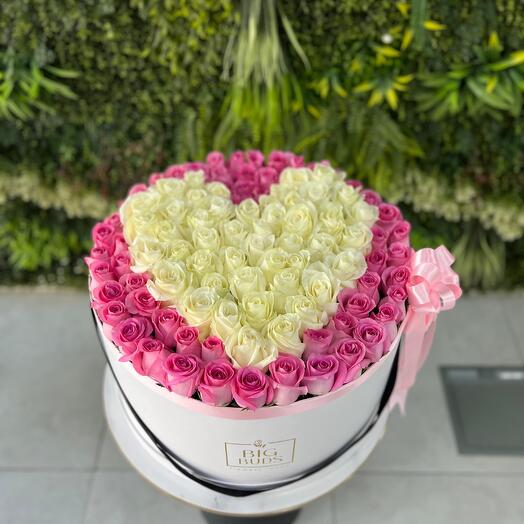 Caja Grande Corazón de Flores