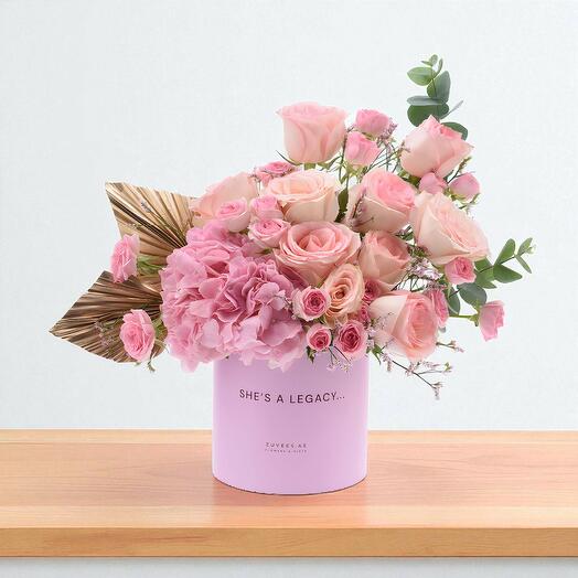 Золотисто-розовая коробка Legacy Bloom
