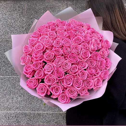 Букет из 51 розы розового цвета BB 2