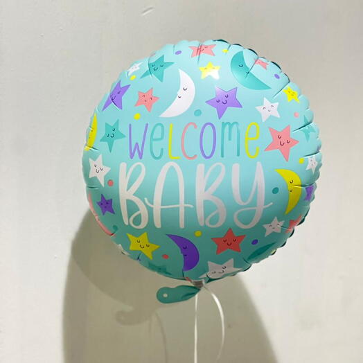 Добро пожаловать Малыш Старт N Луна Фольгированный Шар