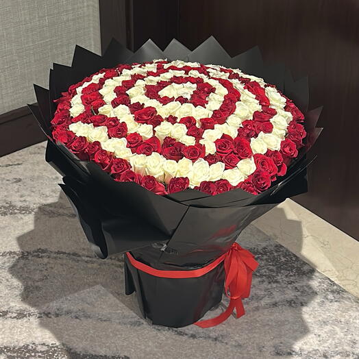 200 Roses(mélange rouge et blanc)