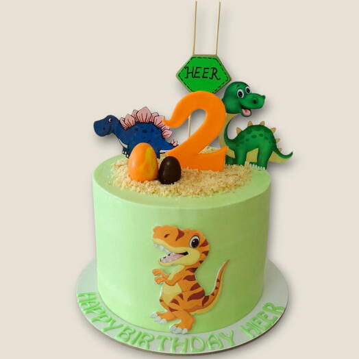 Cute dinosaur cake