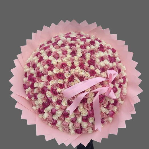 Роскошный XXL букет из 501 смешанных роз