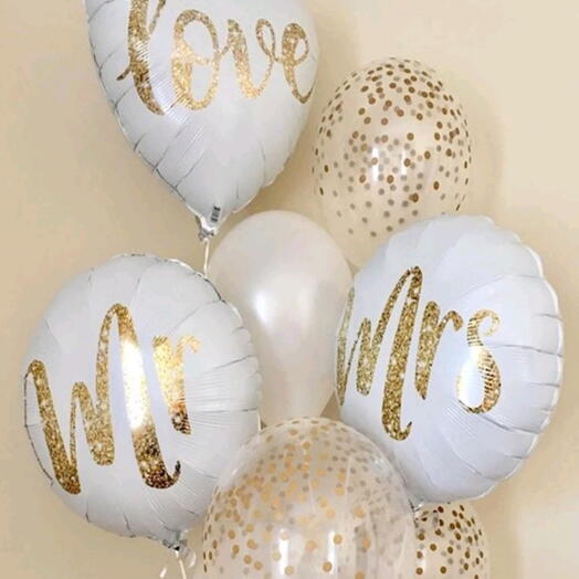 Balloons for wedding (9 pieces)