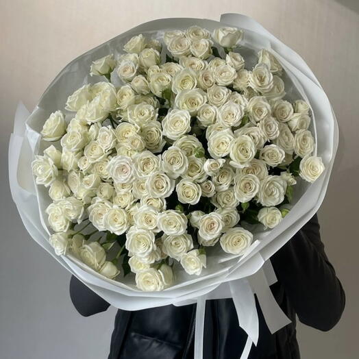 Белое сияние _ 101 Белые кустовые розы