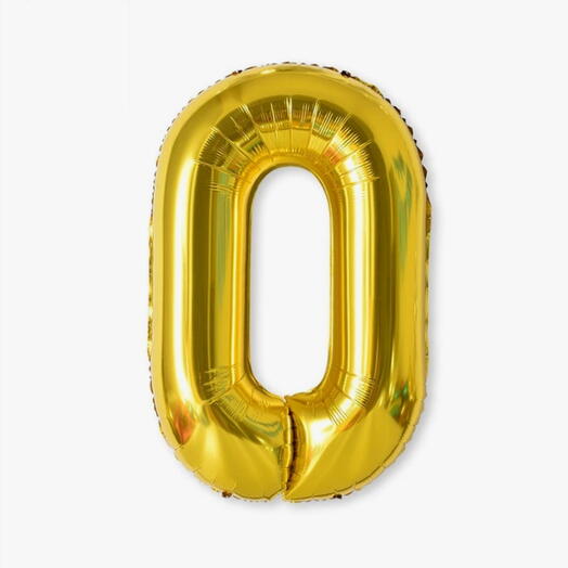 Golden Number Zero Balloon 40 Inch