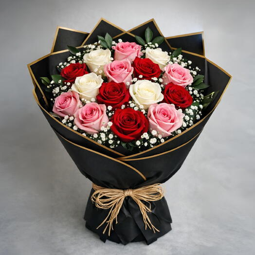 Golden Edge 15 Mix Roses